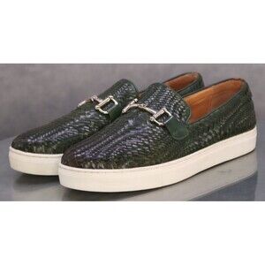 Marc Nolan Boardwalk $150 Men's Woven Horsebit Loafers Shoes Size 10 Leather